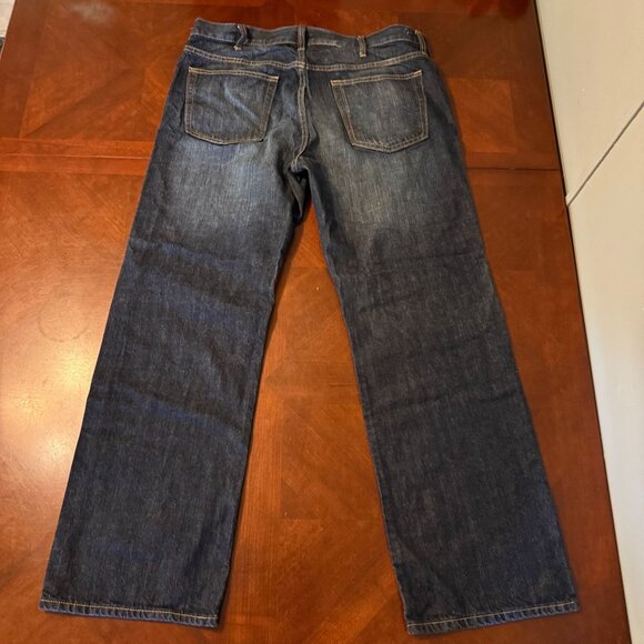 Old Navy Famous Jeans Straight Fit Mens Size 36X32 Dark Wash Denim - Picture 2 of 9